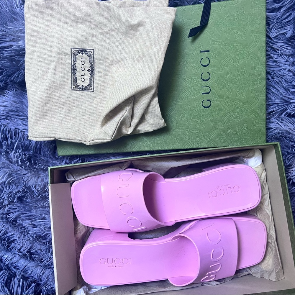 Pink Gucci sandals